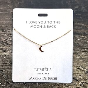 🌸 I LOVE YOU TO THE MOON & BACK * Beautiful Lumiela Chain Necklace 🌸